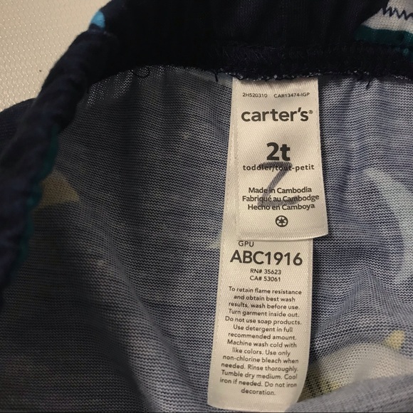 Carters Toddler Boys 2T Pants Sleepwear Pajama - Picture 2 of 4